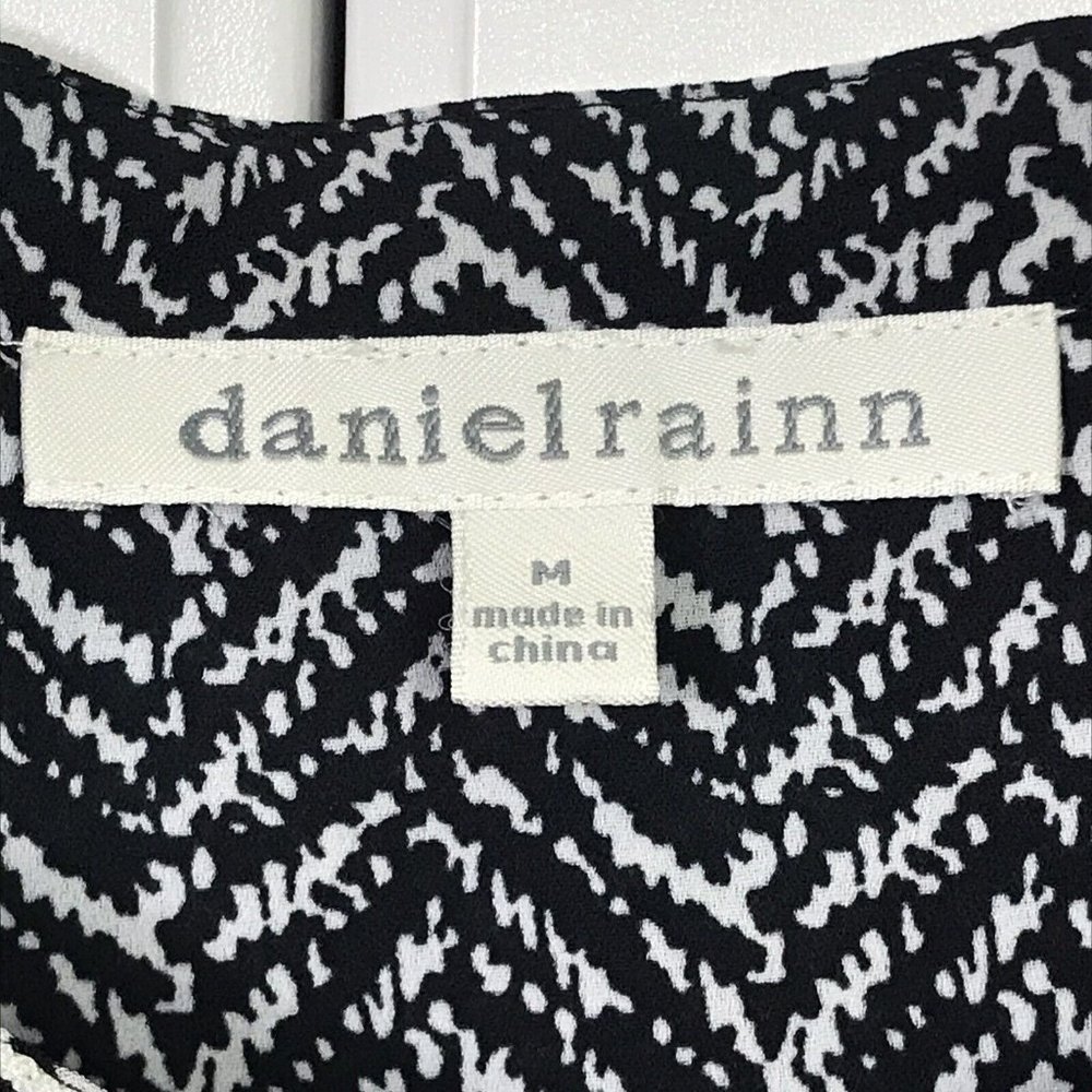 Daniel Rainn Size M Bernal Split Neck Blouse Blac… - image 5